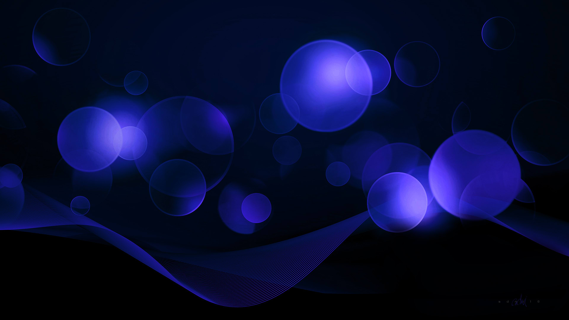 Light Spheres Blue